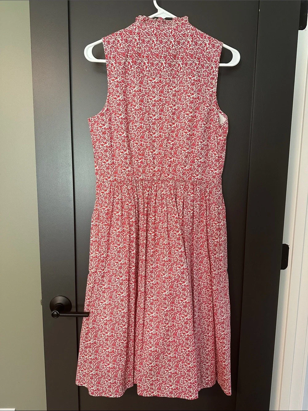 J.Crew Sleeveless Ruffleneck Midi Dress in Liberty® Chamomile Floral